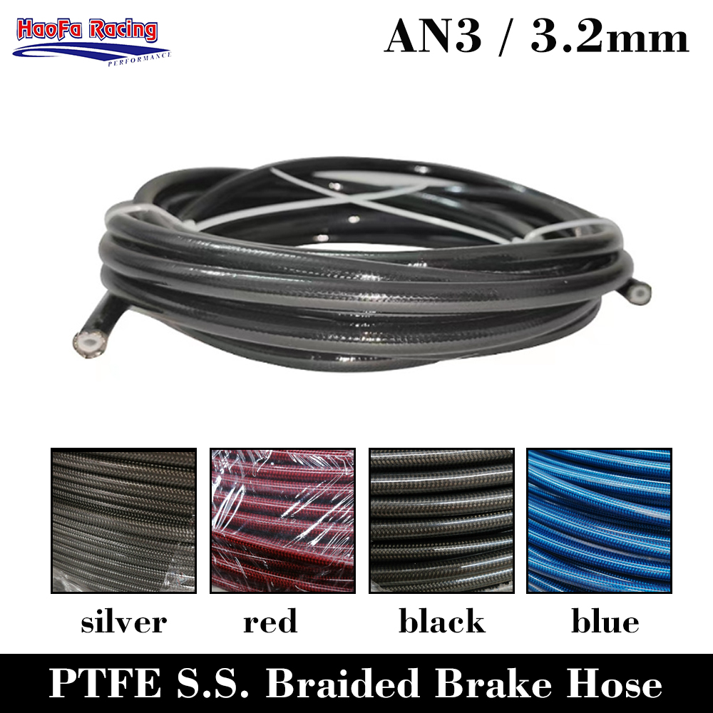 Flexible Hose Braided - AN3 Мотоциклетные тормозные магистрали из ПТФЭ,