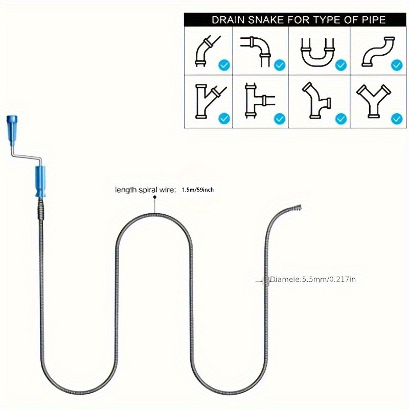 Телескопическая гибкая стальна – обзор и цена Drain Snake Flexible
